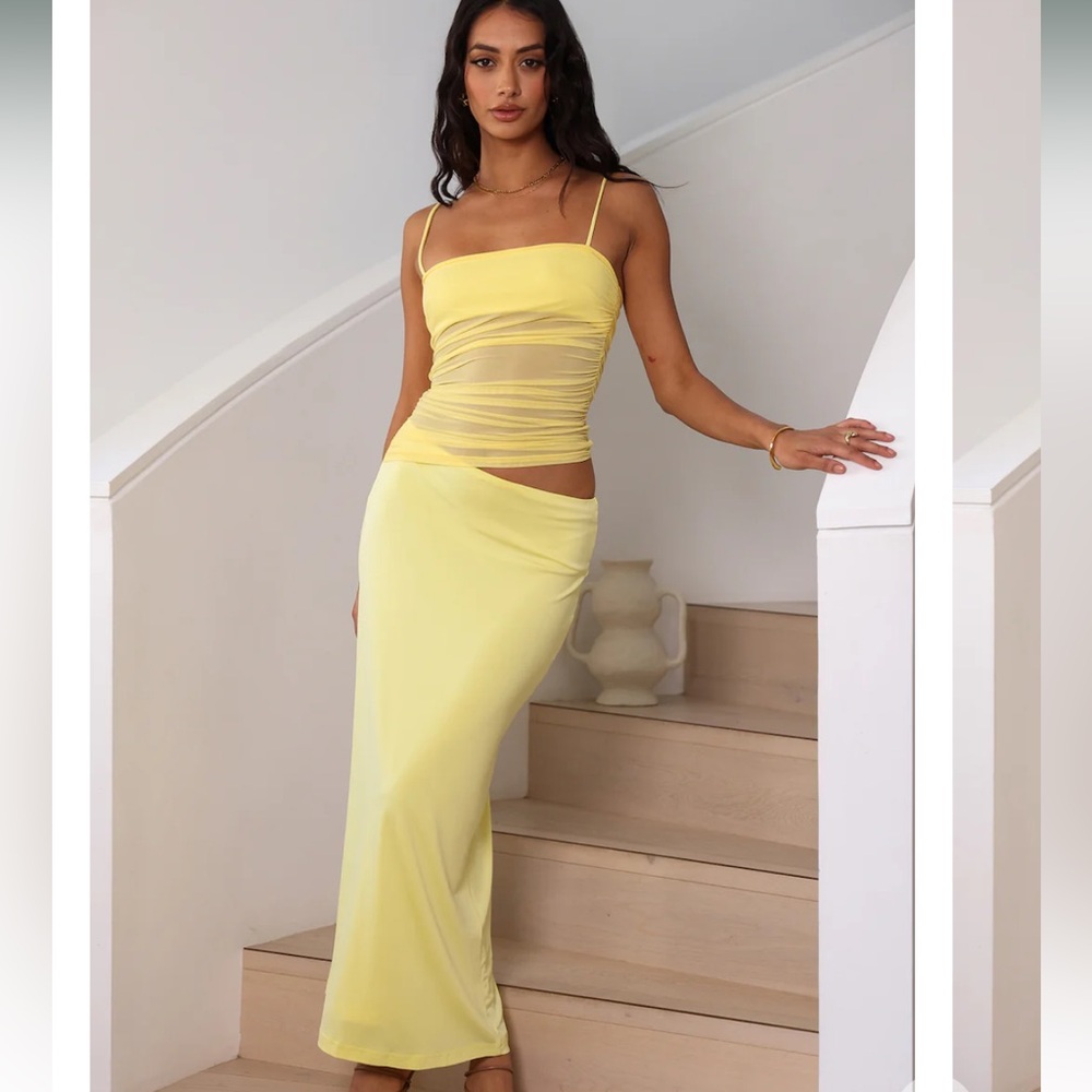 Fortunate One-  Belle Of The Ball Maxi Dress Yellow Size Small